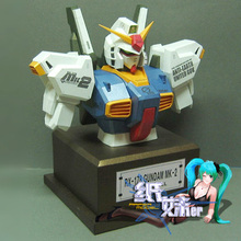 纸妹儿机动战士-RX178高达MK2胸像-3D纸模型-DIY