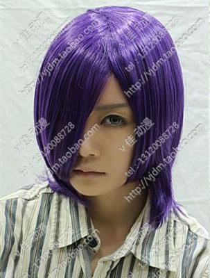 taobao agent Ziyuan Dun/Purple/Beautiful Men's Face's Short Hair Corner Leaping/Anime Equipment Accessories COSPLAY wig