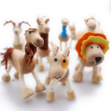 木制 动物玩偶 野生动物 儿童玩具 家装装饰木偶动物多款可摆造形