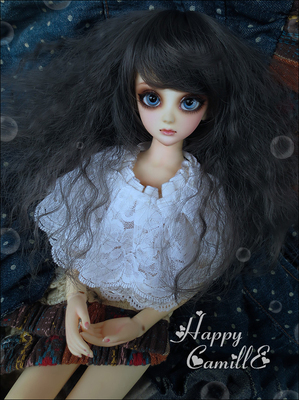 taobao agent BJD/SD 4-point doll wigs/high-temperature silk HT-princess cigarette gray 1/4
