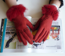 Перчатки женские тёплые шерстяные кроличьи шерстяные перчатки корейские женские перчатки тонкие