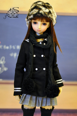 taobao agent M3 BJD baby clothing 4 points 3 points, big women's college wind winter clothing suit can be customized