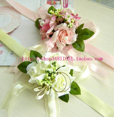 taobao agent Elegant wrist flower for bride, hair accessory, french style, for bridesmaid