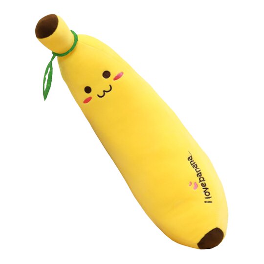 Mineup – Peluche Canard Banane 35 Cm – Oreiller En Coton PP Doux – Anti-stress Et Déco – Cadeau Pour Enfants Et Adultes