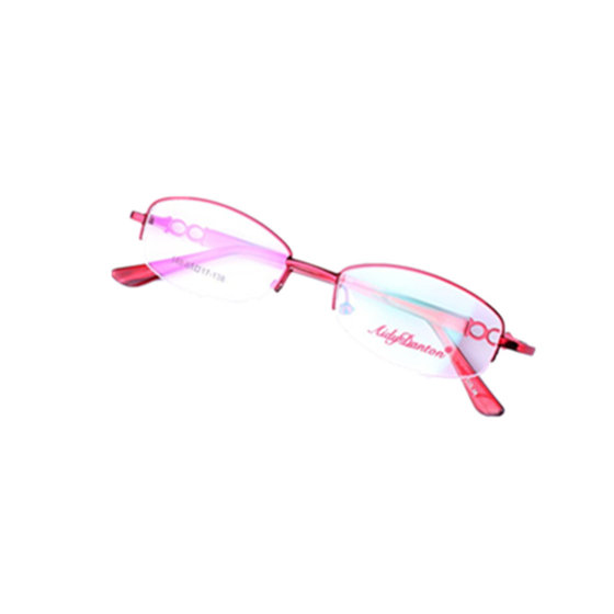 Myopia glasses women can be used for half -frame glasses frame height myopia glasses frame semi -circular red metal myopia mirror
