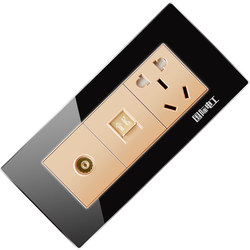 Type 118 (crystal) International Electrical Switch Socket Panel Wall 5 Holes