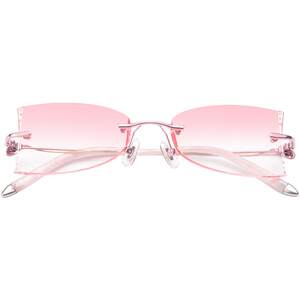 
Women with myopia glasses with degree handmade diamond cut edge diamond finished rimless glasses frame gradient color B024