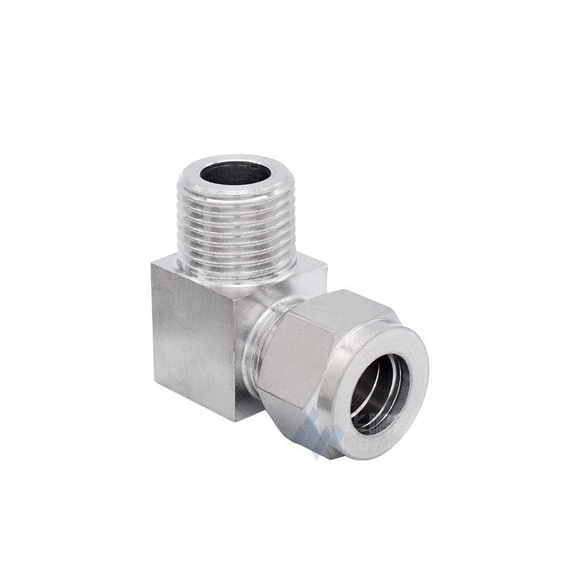 Raccord Coudé 90° Acier Inox 304 - Filetage Mâle BSPT 1/8" à 2" - Pour Tuyau Cannelé 6-60mm - 7