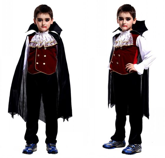 Halloween cosplay costume ເດັກນ້ອຍ masquerade vampire costume B-0038 ກັບ cloak