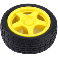 Rubber Wheels For Smart Cars, Robots, And Motor Vehicles, Compatible With Arduino Development
