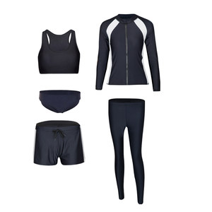 Korean couple swimsuit split conservative long sleeved long pants sunscreen quick drying floating diving mother's suit surfing men's swimsuit