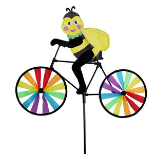 Hot -selling three -dimensional bee riding animal fabric windmill decorative outdoor courtyard rotating children's toys free shipping
