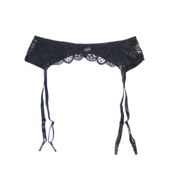Black Red Lace Sexy Garter Belt With Double Row Openings For Stockings With Multifunctional Belt And Adjustable Buckle Garter Accessories
