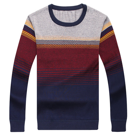 Middle -aged men's long -sleeved T -shirt pure cotton large size with pocket dad dad out of autumn and winter thin casual autumn jackets outside wearing
