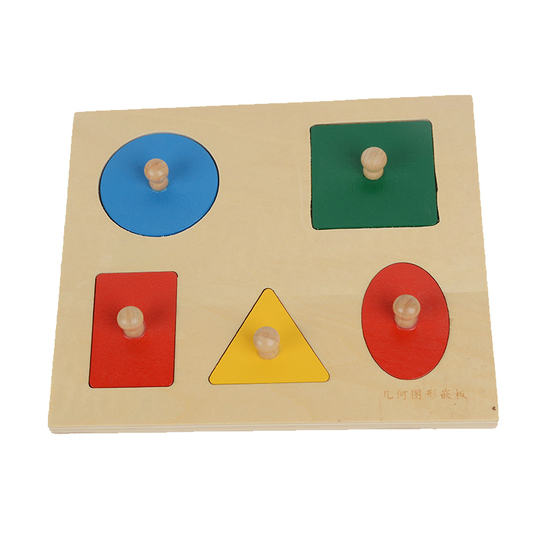 Gioco Educativo In Legno Per Bambini 3+ - Forme Geometriche Da Incastrare E Impilare - Tavola Sensoriale Colorata