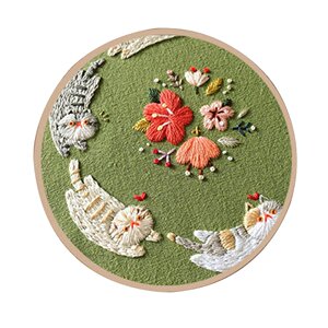 
New European embroidery DIY material bag beginner handmade basic fabric set cat embroidery cross stitch Su embroidery