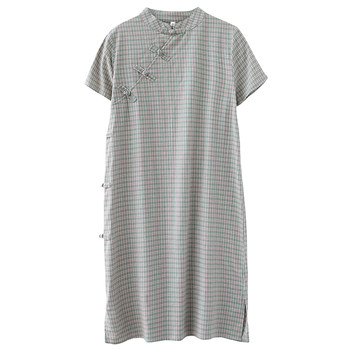 New summer retro tilt buckle Chinese style modified women
