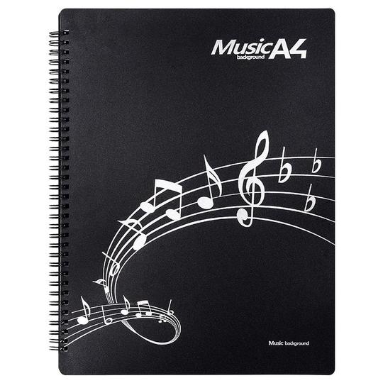 楽譜フォルダー - 黒プラスチック A4 - Work Slowly