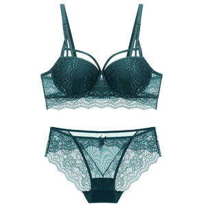 Sexy bra set lace sex adjustment small breasts gathered and tied with side breasts girls underwear set summer