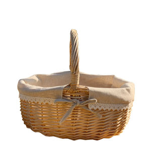 Liu Teng Backed Wildfront Basket Ins Shopping Baskets Weaving Hand -lifted toy Storage Basket Fruit Basket Flower Basket Storage Basket

