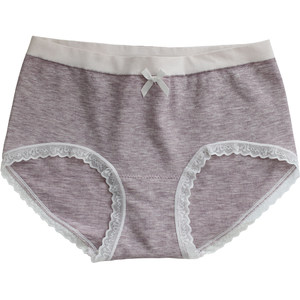 Sedna Fresh and Simple Seamless Lace Edge Wrapped Hip Comfortable Thread High Elastic Modal Medium Waist Women's Underwear