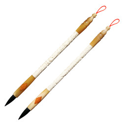 Fetal hair pen making hand and footprints baby hair souvenirs Ox horn pen dragon Phoenix pole baby gift free shipping