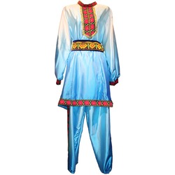 Costumi Di Danza Dello Xinjiang, Costumi Di Danza Popolare Uigura Da Uomo Di Mezza Età, Camicie Lunghe, Abiti Di Gruppo, Pantaloni Con Cintura
