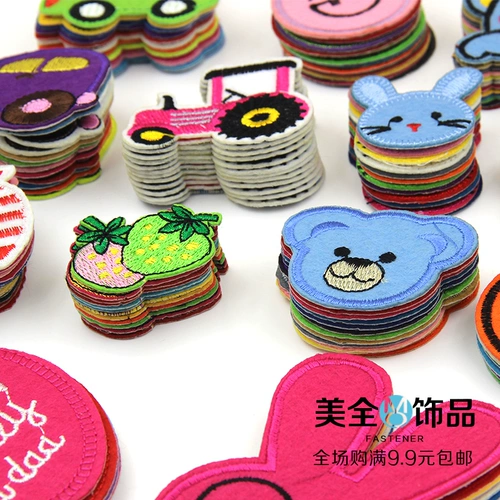 Cartoon Series Склейка из ткани с резиновыми наклеильными наклеек. Ремонт субсидии и декоративные наклейки ручной работы ручной работы