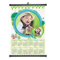 Calendar Poster Hanging Scroll Customized 2024 Photo Calendar Long Kindergarten Advertising Bulk Single Wall Calendar
