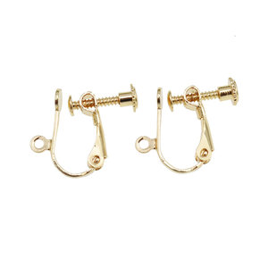 
Color-retaining electroplated ear piercing screw ear clip earring material Homemade DIY handmade earring accessories adjustable without pain