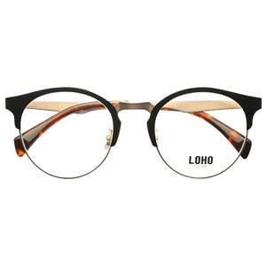 
LOHO myopia glasses for women, fashionable alloy half-frame Korean style trendy literary round frame glasses for men GX9031