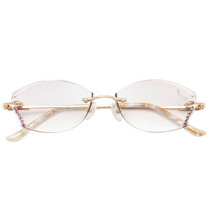 
Phantom Light and Stylish Pure Titanium Frameless Diamond Cut Edge Myopia Glasses for Women Customizable Presbyopia Progressive Film M8311