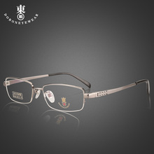 Dongpeng титановый сплав очки стеллаж для мужчин полурамка для глаз с готовыми очками для близорукости глаза бизнес супер легкий 8104
