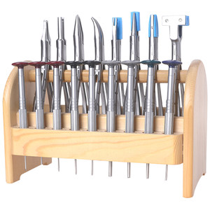 
Glasses repair tool pliers set screwdriver solid wood storage rack spring pliers nose pad temple plastic stylus plastic tool