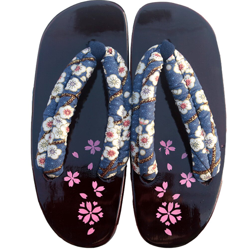 Houten klompen Japanse traditionele geta klompen houten unisex man vrouw oosterse etnische samurai kimono sandalen flats flip flops-color2_36 Slippers (Color : Color5, Size : 42