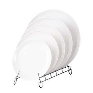 Milidam disk imitation porcelain tableware commercial plastic white disc Hotel buffet dish disk dish disk restaurant dedicated
