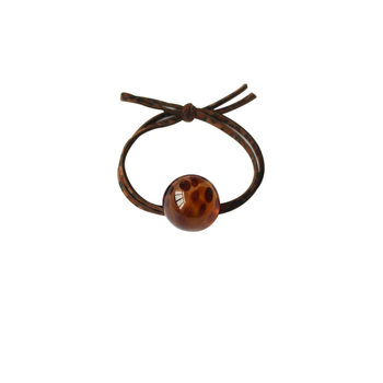 Kawano leopard print round beads Japanese and Korean style temperament knotted jewelry