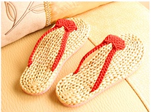 Летние холодные тапочки домашняя кукуруза мех плетение тапочки соломенные туфли женский массаж подошвы ноги день Симпатичный китайский сердце