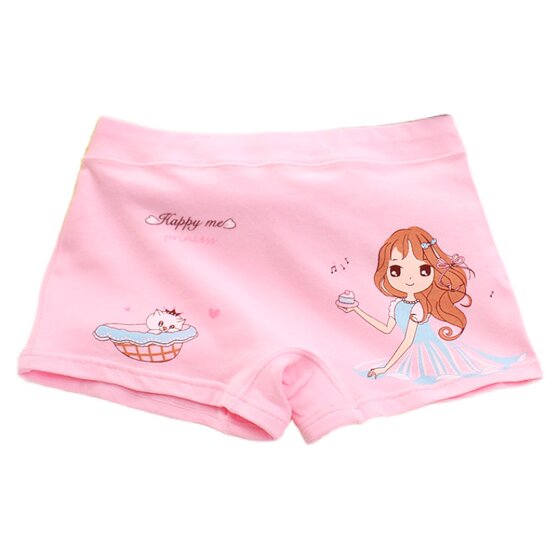 Children's underwear girls pure cotton flat -angle triangle Triangle girl baby children middle children all cotton shorts without clip PP