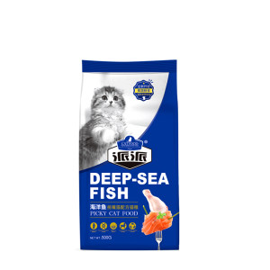 
Paipai Cat Food 500g*5 Packs of Marine Fish Flavor/Beef Flavor Adult Cat Weight Hair and Gecko Naturally Picky Cat Food