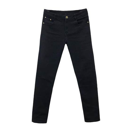 Mr. Hui in winter pure black elastic jeans men's small foot pants tight casual trousers repair denim trousers