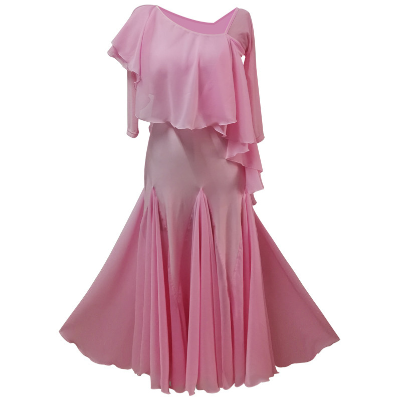 Robe De Danse De Salon Longue Valse Tango - Modèle Viennoise Standard - Tissu Lycra Spandex, Taille S