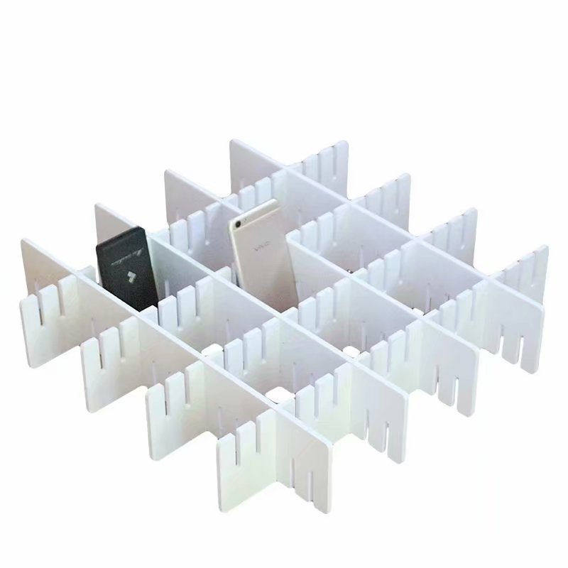 Storage Grid Wardrobe Divider - Compartment Layered Bookcase Shelf