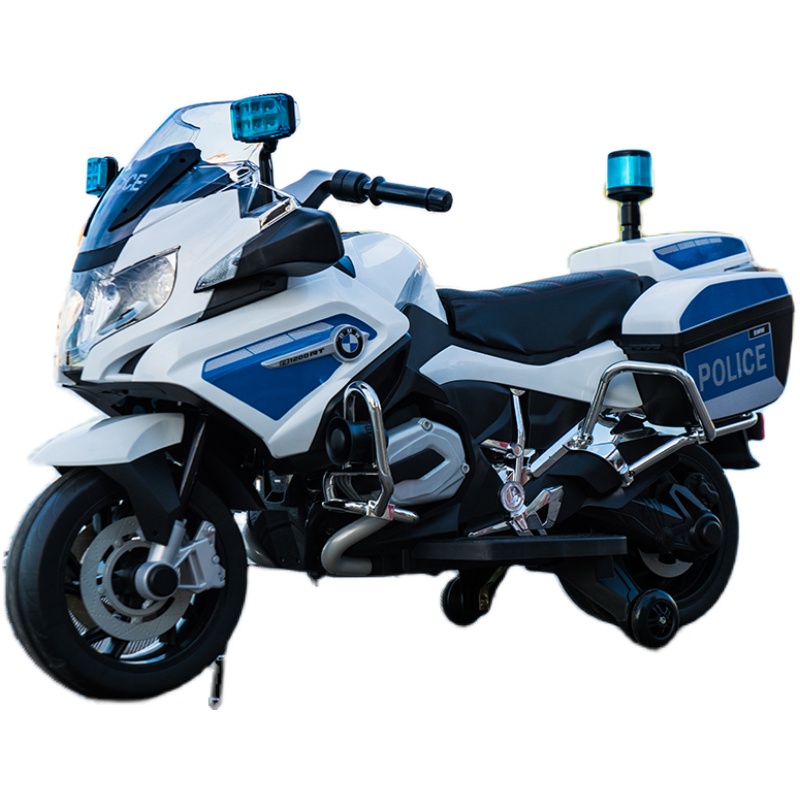 Bmwパトカー子供用電動バイクは、子供を充電するダブル四輪車の