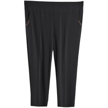 Summer thin style for middle-aged and elderly people's nine-point pants for women