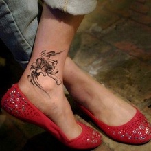 Миллиарды летающих татуировок, татуировок лотоса, татуировок ног, водонепроницаемых татуировок, цветов, татуировок.