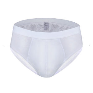 Foreign trade export men's pure cotton underwear all -cotton triangle sexy pure white medium low waist youth wide edge breathable free shipping