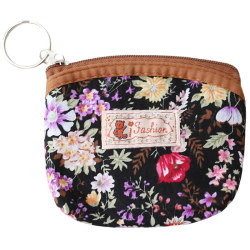 Small floral fabric middle-aged and elderly retro style coin bag
