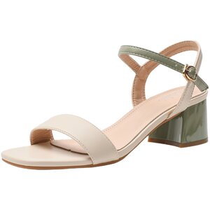 
Fashion Sandals Women's Summer Mid-Heels 2026 New High Heels Soft Leather Fairy Style Small Fresh Thick Heels Popular Style