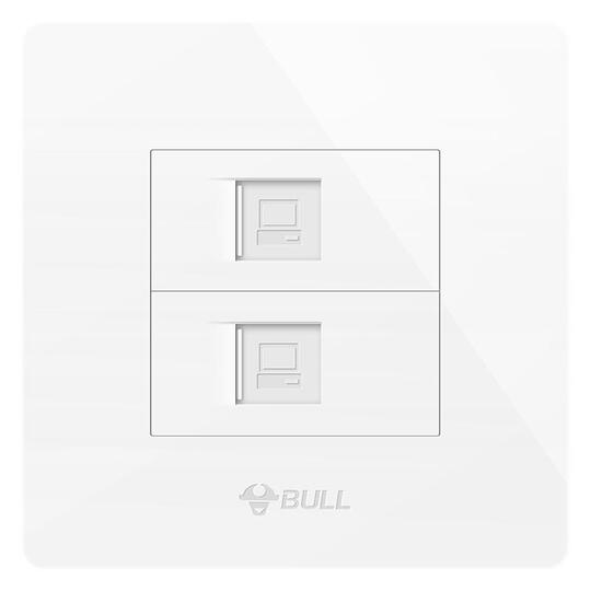 Embedded Socket Bull Bull 86 Type 6 Network Socket - Dual Port Gigabit Interface Panel